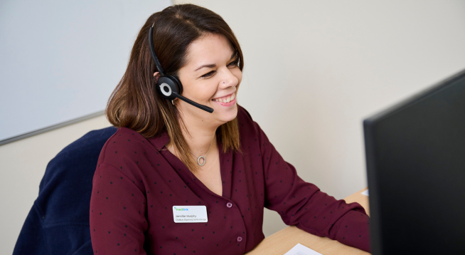 Man on the phone to Medilink Customer Services